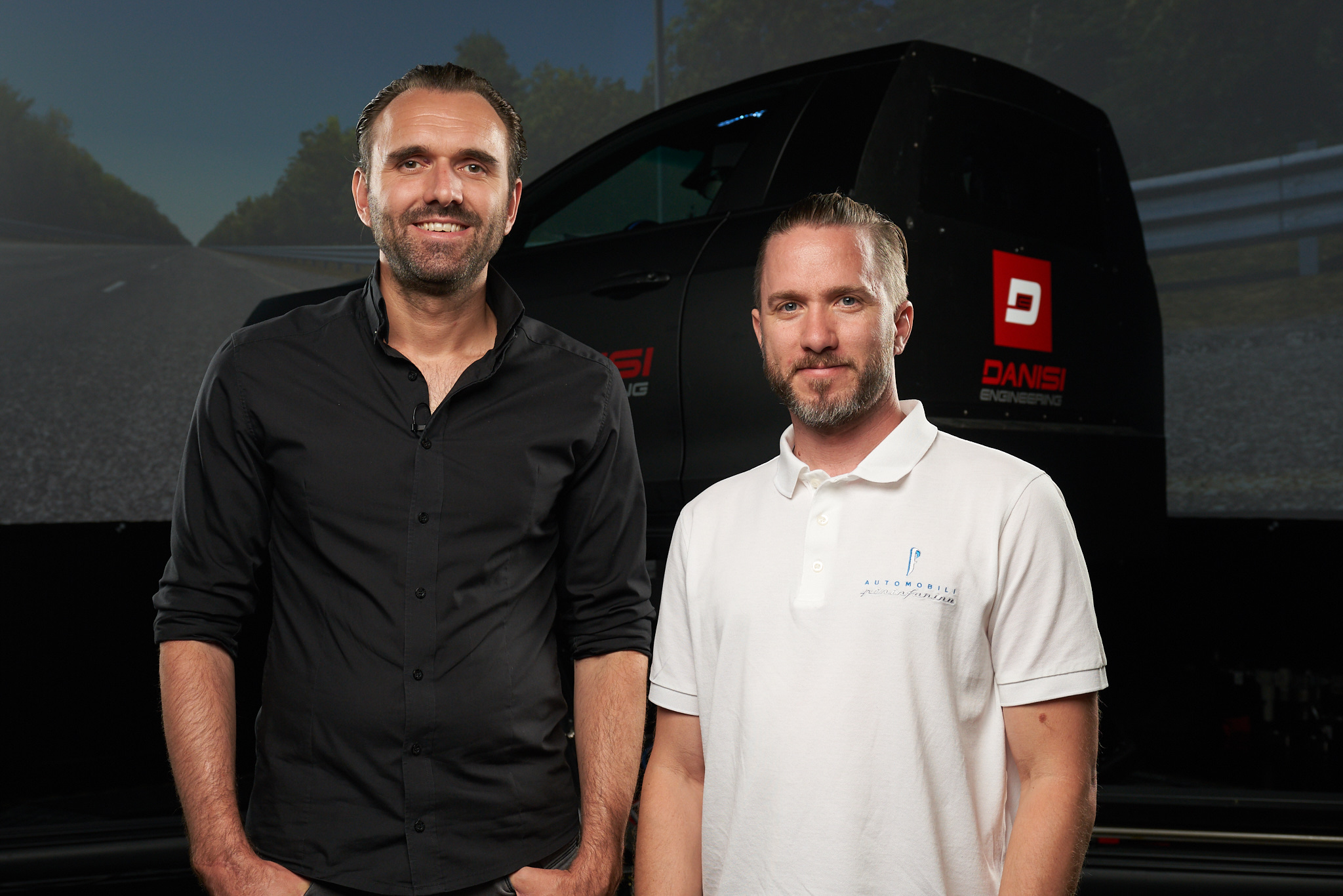 Battista simulator, Rene Wollmann and Nick Heidfeld 1.jpg